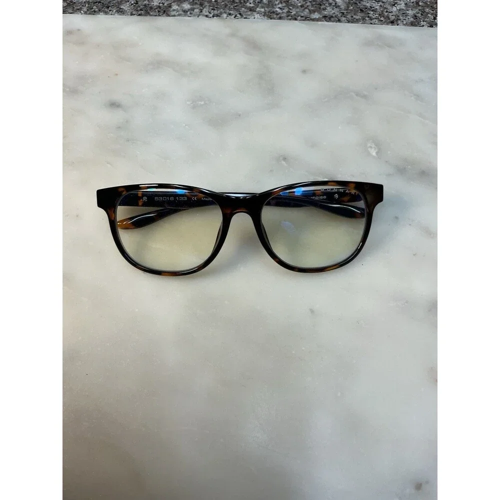 GUNNAR Rush Tortoise Blue Light Blocking Glasses Clear Lens Round Lightweight